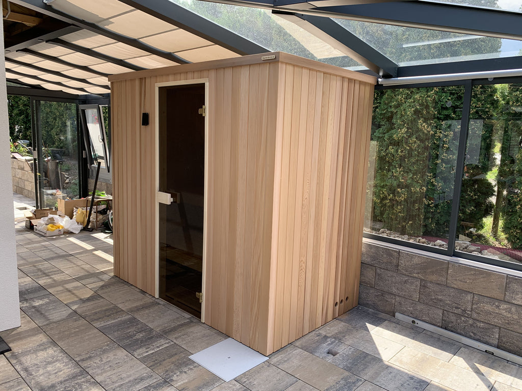 Finská sauna - červený cedr 200x170 cm