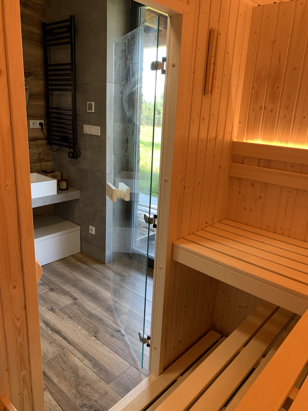 Smrková finská sauna - 200x170 cm